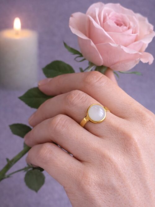 BAGUE PIERRE NATURELLE AMAZONITE