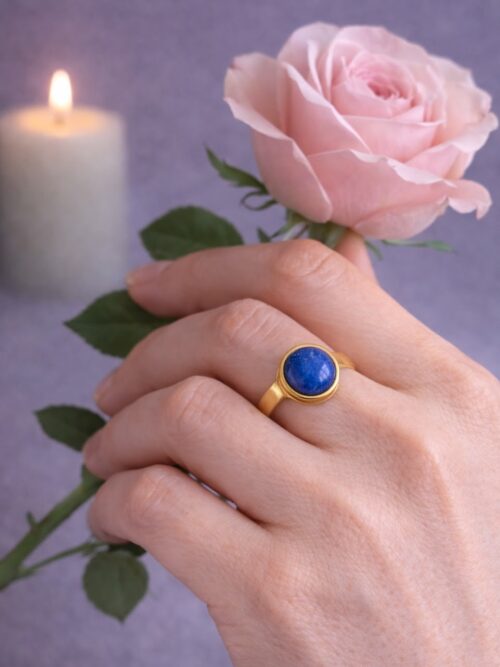 BAGUE PIERRE NATURELLE SODALITE
