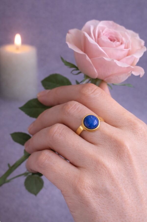 BAGUE PIERRE NATURELLE SODALITE