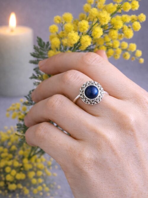 BAGUE FINE PIERRE NATURELLE LAPIS LAZULI
