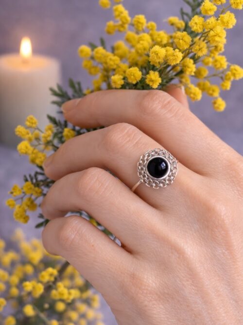 BAGUE FINE PIERRE NATURELLE ONYX