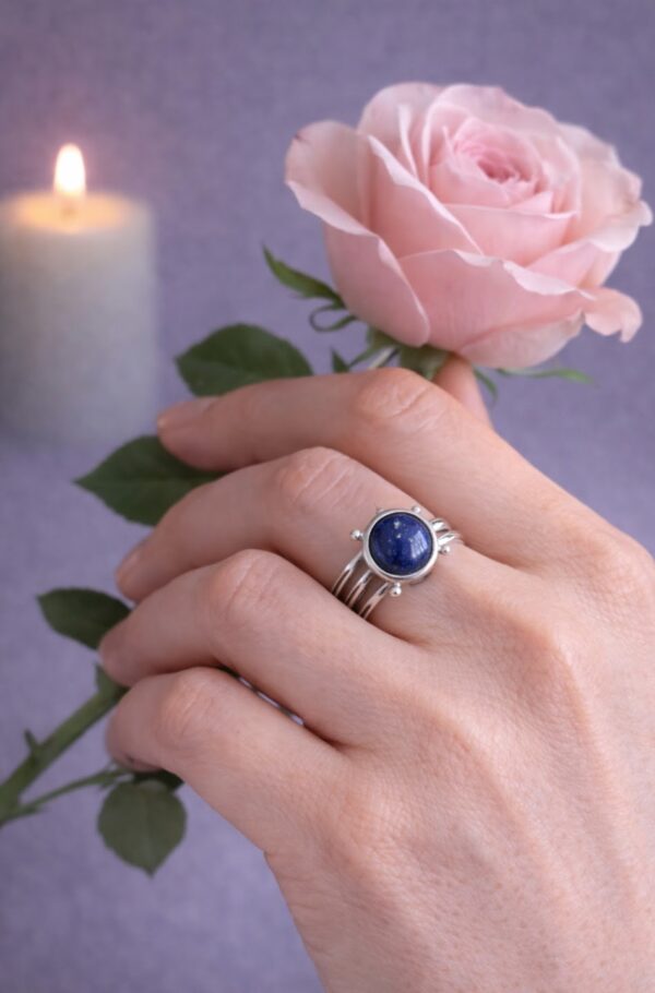 BAGUE SOLEIL PIERRE NATURELLE LAPIS LAZULI