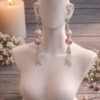 BOUCLES D'OREILLES PIERRES NATURELLES LEPIDOLITE