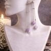 BOUCLES D'OREILLES PIERRES NATURELLES LEPIDOLITE