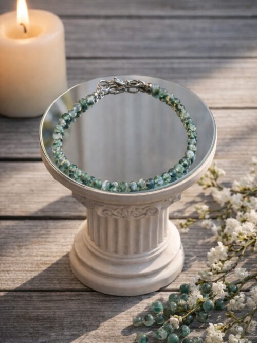 BRACELET PIERRES NATURELLES AGATE MOUSSE