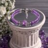 BRACELET PIERRES NATURELLES AMETHYSTE FACETTEE