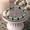 BRACELET PIERRES NATURELLES AVENTURINE VERTE ET ONYX