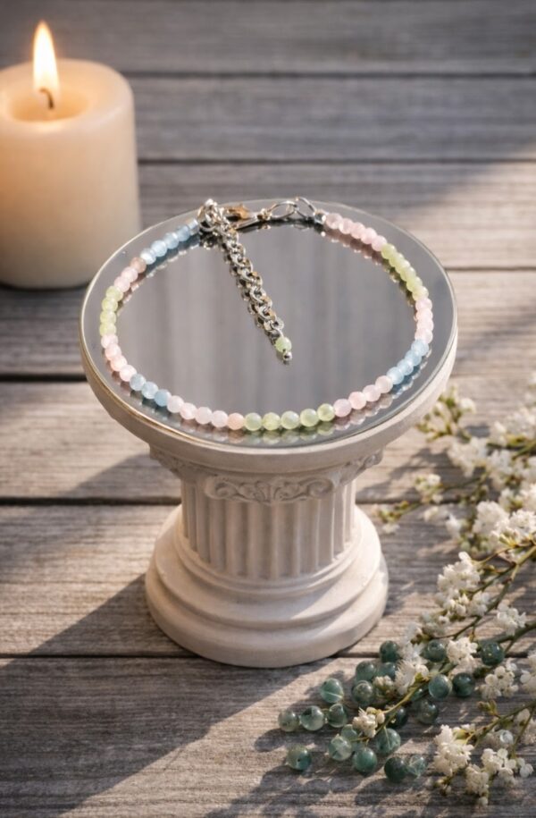 BRACELET PIERRES NATURELLES BERYL FACETTE