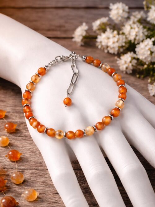 BRACELET PIERRES NATURELLES CORNALINE