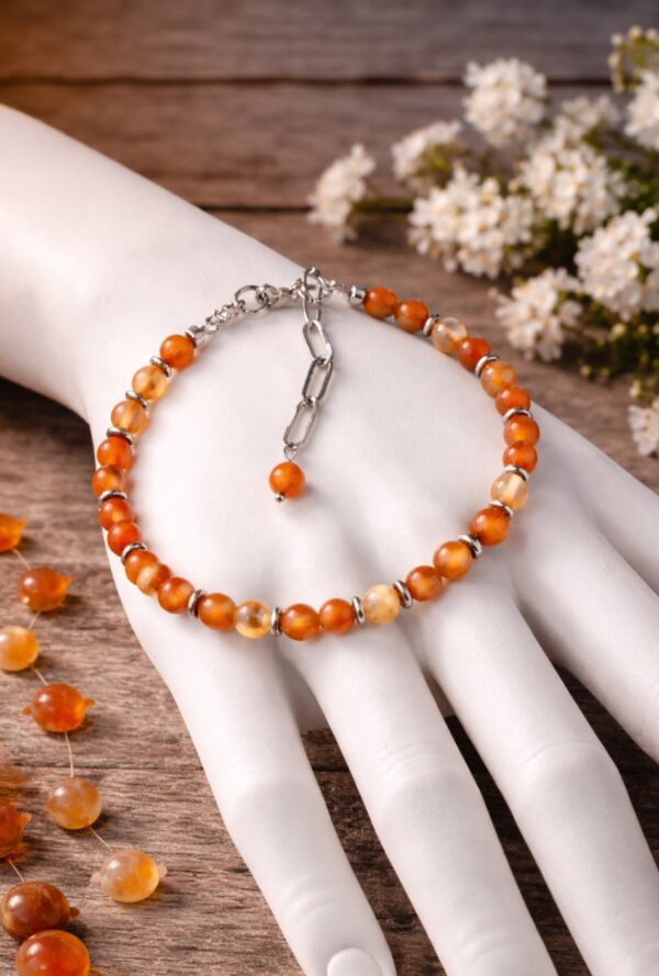 BRACELET PIERRES NATURELLES CORNALINE