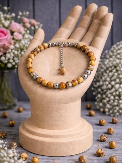 BRACELET PIERRES NATURELLES JASPE PAYSAGE