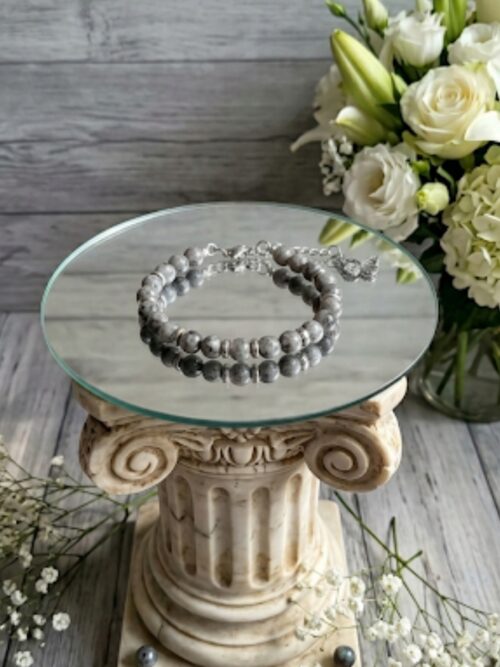 BRACELET PIERRES NATURELLES LARVIKITE