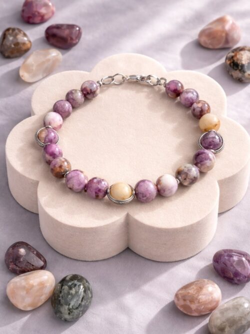 BRACELET PIERRES NATURELLES LEPIDOLITE