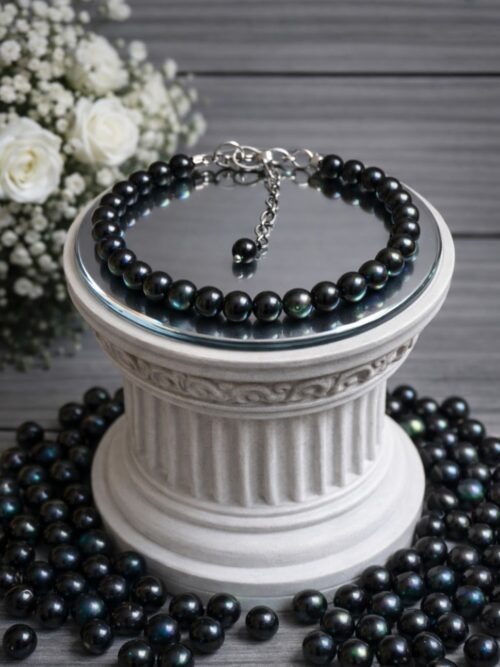 BRACELET PIERRES NATURELLES OBSIDIENNE OEIL CELESTE ARC-EN-CIEL