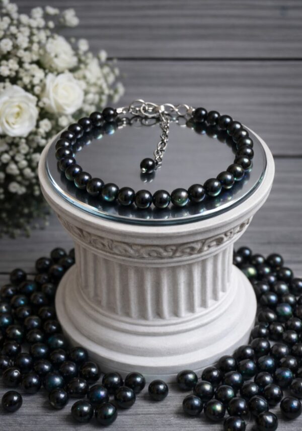 BRACELET PIERRES NATURELLES OBSIDIENNE OEIL CELESTE ARC-EN-CIEL