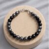 BRACELET PIERRES NATURELLES ONYX ET HEMATITE