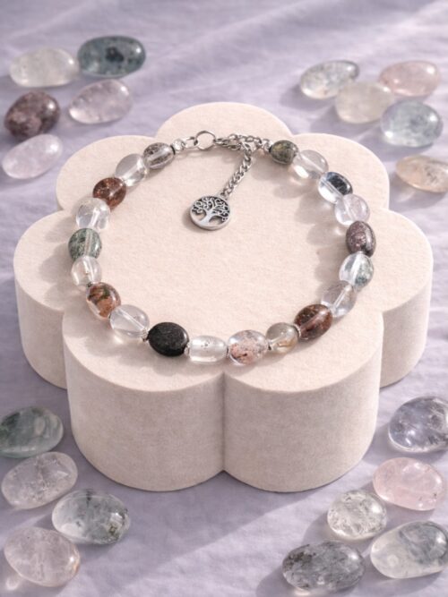 BRACELET PIERRES NATURELLES QUARTZ LODOLITE