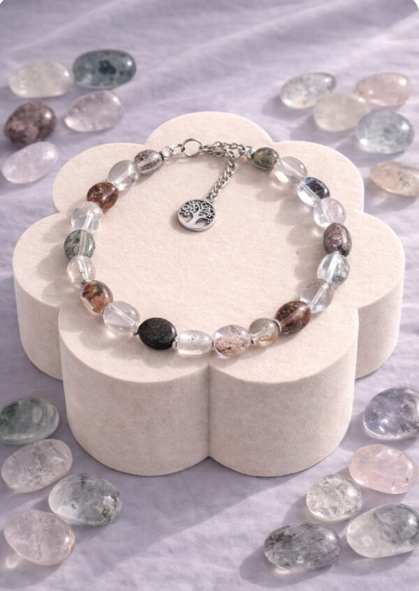 BRACELET PIERRES NATURELLES QUARTZ LODOLITE