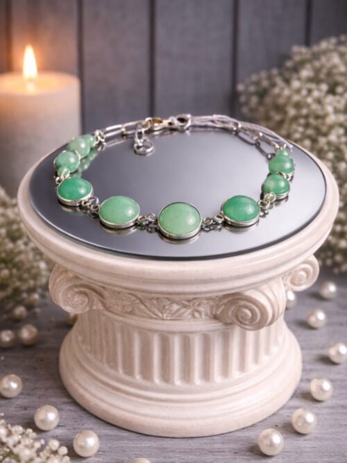 BRACELET PIERRES NATURELLES AVENTURINE VERTE