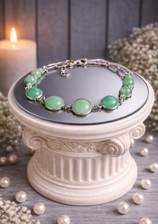 BRACELET PIERRES NATURELLES AVENTURINE VERTE