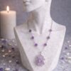CHAINE ET PENDENTIF PIERRES NATURELLES AMETHYSTE