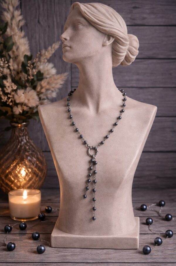 COLLIER  PIERRES NATURELLES HEMATITE