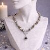 COLLIER RAS LE COU PIERRES NATURELLES LABRADORITE ET HEMATITE