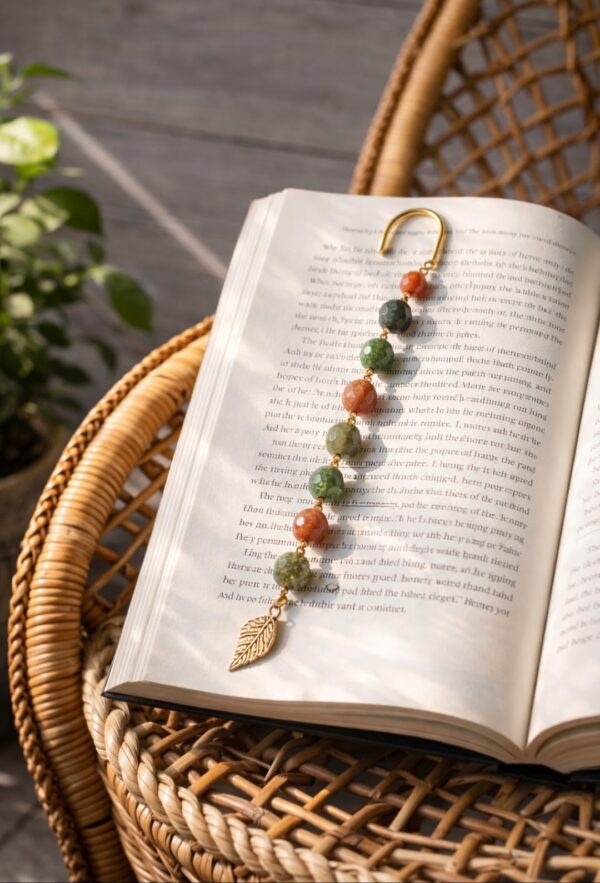 MARQUE-PAGES PIERRES NATURELLES AGATE INDIENNE FACETTEE