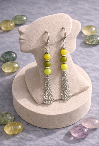 Boucles d’oreilles Péridot véritable